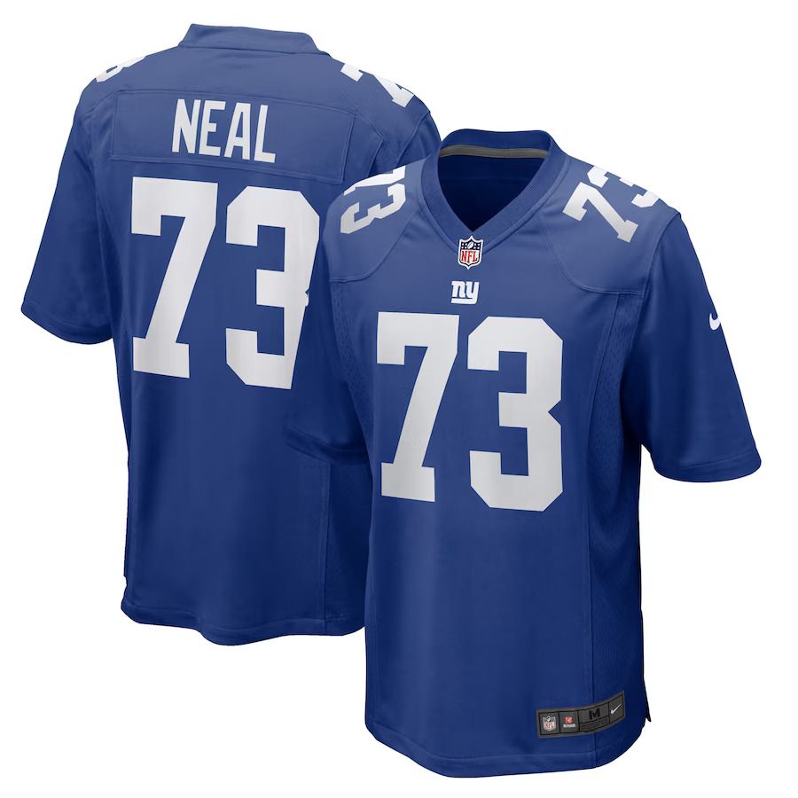 Men New York Giants 73 Evan Neal Nike Royal Player Game NFL Jersey